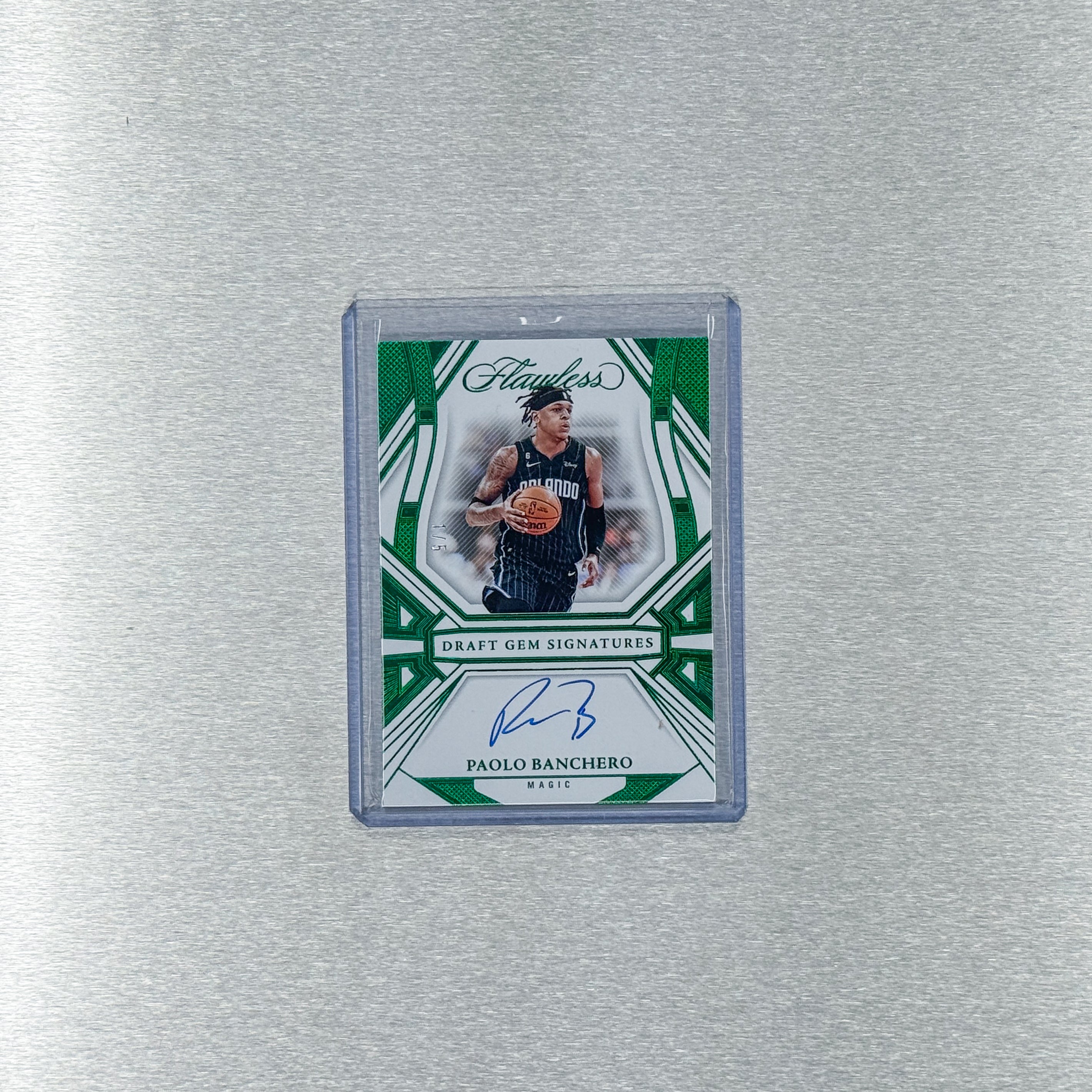 2023-24 Panini Flawless Basketball - Orlando Magic - Paolo Banchero 1/5 - Draft Gem Signatures